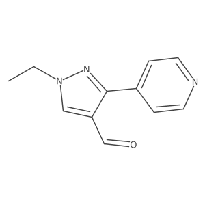 1-ethyl-3-(pyridin-4-yl)-1H-pyrazole-4-carbaldehyde Structure