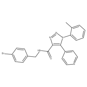N-[(4-bromophenyl)methyl]-1-(2-methylphenyl)-5-(pyridin-4-yl)-1H-1,2,3-triazole-4-carboxamide结构式