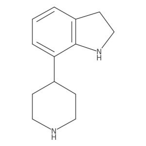 1h-Indole,2,3-dihydro-7-(4-piperidinyl)-结构式