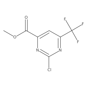 Methyl 2-chloro-4-(trifluoromethyl)pyrimidine-6-carboxylate结构式