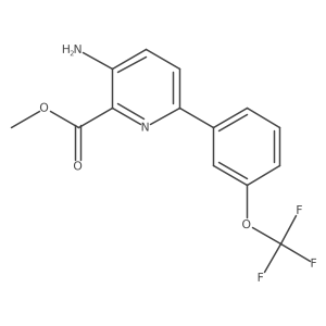 2-Pyridinecarboxylic acid, 3-amino-6-[3-(trifluoromethoxy)phenyl]-, methyl ester Structure