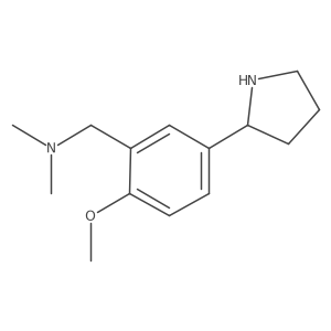 {[2-Methoxy-5-(pyrrolidin-2-yl)phenyl]methyl}dimethylamine结构式