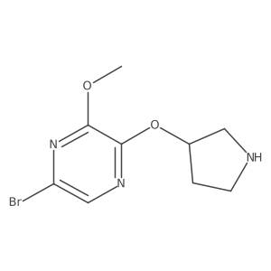 5-Bromo-3-methoxy-2-(3-pyrrolidinyloxy)pyrazine结构式