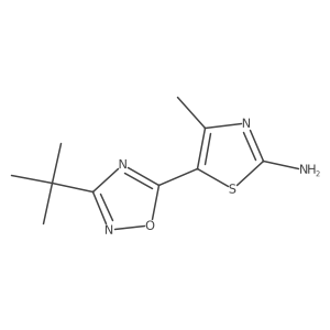 5-(3-(Tert-butyl)-1,2,4-oxadiazol-5-YL)-4-methylthiazol-2-amine结构式