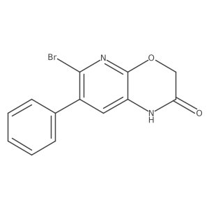 6-bromo-7-phenyl-1H-pyrido[2,3-b][1,4]oxazin-2(3H)-one结构式