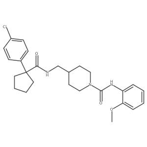 4-((1-(4-chlorophenyl)cyclopentanecarboxamido)methyl)-N-(2-methoxyphenyl)piperidine-1-carboxamide Structure