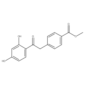 Methyl 4-[2-(2,4-dihydroxyphenyl)-2-oxoethyl]benzoate Structure