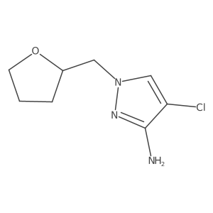 4-Chloro-1-[(oxolan-2-yl)methyl]-1H-pyrazol-3-amine结构式