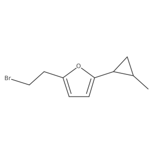 2-(2-Bromoethyl)-5-(2-methylcyclopropyl)furan Structure