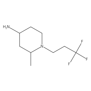 2-Methyl-1-(3,3,3-trifluoropropyl)piperidin-4-amine结构式