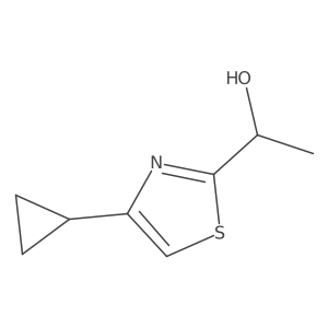 1-(4-Cyclopropyl-1,3-thiazol-2-yl)ethan-1-ol结构式