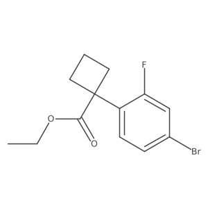 Ethyl 1-(4-bromo-2-fluorophenyl)cyclobutanecarboxylate结构式