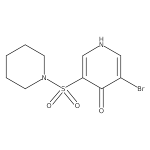 3-Bromo-5-(piperidin-1-ylsulfonyl)pyridin-4-ol结构式
