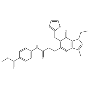 methyl 4-[2-({1-ethyl-6-[(furan-2-yl)methyl]-3-methyl-7-oxo-1H,6H,7H-pyrazolo[4,3-d]pyrimidin-5-yl}sulfanyl)acetamido]benzoate Structure