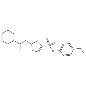 N-(4-Ethylphenyl)-5-[2-oxo-2-(piperidin-1-YL)ethyl]thiophene-2-sulfonamide结构式