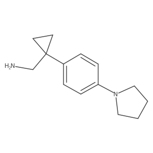 {1-[4-(Pyrrolidin-1-yl)phenyl]cyclopropyl}methanamine Structure