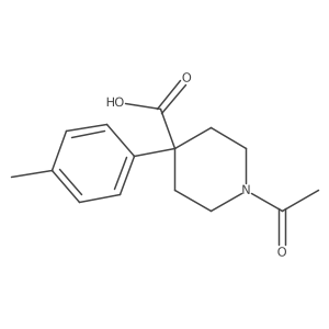 1-Acetyl-4-(4-methylphenyl)piperidine-4-carboxylic acid结构式