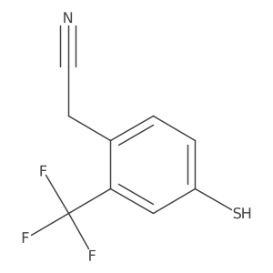 4-Mercapto-2-(trifluoromethyl)phenylacetonitrile Structure