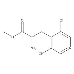 Methyl 2-amino-3-(3,5-dichloropyridin-4-yl)propanoate结构式