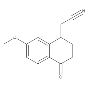 2-(7-Methoxy-4-oxo-1,2,3,4-tetrahydronaphthalen-1-yl)acetonitrile结构式