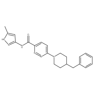 6-(4-benzylpiperidin-1-yl)-N-(5-methyl-1H-pyrazol-3-yl)pyridazine-3-carboxamide Structure