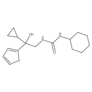 1-Cyclohexyl-3-(2-cyclopropyl-2-hydroxy-2-(thiophen-2-yl)ethyl)urea Structure