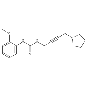 1-(2-methoxyphenyl)-3-(4-pyrrolidin-1-ylbut-2-ynyl)urea结构式