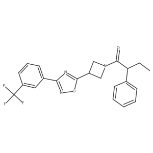 2-Phenyl-1-(3-(3-(3-(trifluoromethyl)phenyl)-1,2,4-oxadiazol-5-yl)azetidin-1-yl)butan-1-one Structure