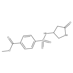 methyl 4-(N-(5-oxopyrrolidin-3-yl)sulfamoyl)benzoate结构式