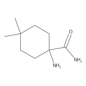 1-Amino-4,4-dimethylcyclohexane-1-carboxamide结构式