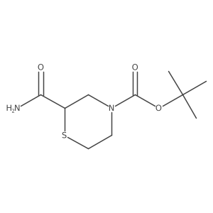 Tert-butyl 2-carbamoylthiomorpholine-4-carboxylate结构式
