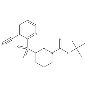 tert-Butyl 3-((3-cyanopyridin-2-yl)sulfonyl)piperidine-1-carboxylate结构式