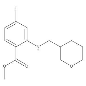 Methyl 4-fluoro-2-[(oxan-3-ylmethyl)amino]benzoate Structure