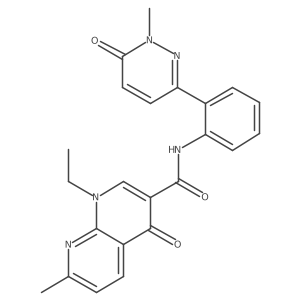1-ethyl-7-methyl-N-(2-(1-methyl-6-oxo-1,6-dihydropyridazin-3-yl)phenyl)-4-oxo-1,4-dihydro-1,8-naphthyridine-3-carboxamide Structure
