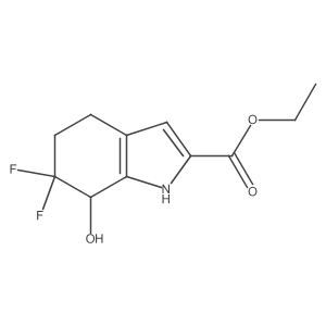 Ethyl 6,6-Difluoro-7-hydroxy-4,5,6,7-tetrahydro-1H-indole-2-carboxylate结构式