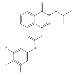 2-[3-(2-methylpropyl)-4-oxo-3,4-dihydrophthalazin-1-yl]-N-(3,4,5-trifluorophenyl)acetamide Structure