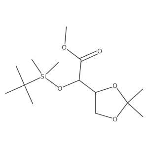 Methyl (R)-2-((tert-butyldimethylsilyl)oxy)-2-((S)-2,2-dimethyl-1,3-dioxolan-4-yl)acetate Structure