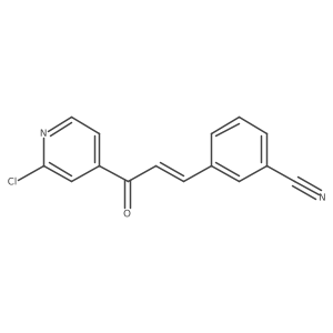 3-[(E)-3-(2-Chloropyridin-4-yl)-3-oxoprop-1-enyl]benzonitrile Structure
