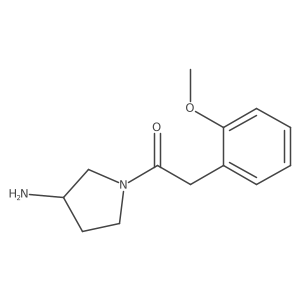 1-(3-Aminopyrrolidin-1-yl)-2-(2-methoxyphenyl)ethan-1-one结构式