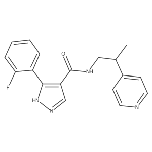 3-(2-Fluorophenyl)-N-(2-(pyridin-4-yl)propyl)-1H-pyrazole-4-carboxamide结构式