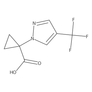 OC(=O)C1(CC1)n1cc(cn1)C(F)(F)F Structure