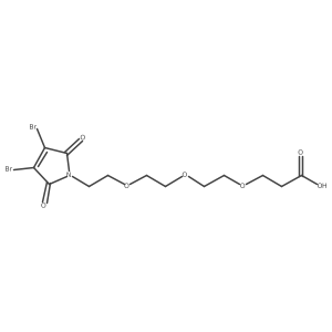 3-(2-(2-(2-(3,4-Dibromo-2,5-dioxo-2,5-dihydro-1H-pyrrol-1-yl)ethoxy)ethoxy)ethoxy)propanoic acid Structure