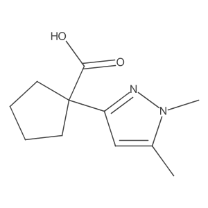 1-(1,5-dimethyl-1H-pyrazol-3-yl)cyclopentane-1-carboxylic acid Structure
