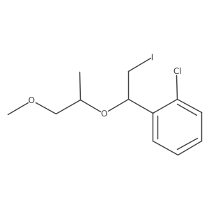1-Chloro-2-{2-iodo-1-[(1-methoxypropan-2-yl)oxy]ethyl}benzene Structure