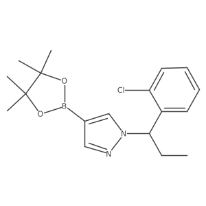 1-(1-(2-Chlorophenyl)propyl)-4-(4,4,5,5-tetramethyl-1,3,2-dioxaborolan-2-yl)-1H-pyrazole Structure