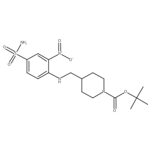 Tert-butyl 4-[(2-nitro-4-sulfamoylanilino)methyl]piperidine-1-carboxylate结构式