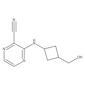 2-Pyrazinecarbonitrile, 3-[[3-(hydroxymethyl)cyclobutyl]amino]- Structure