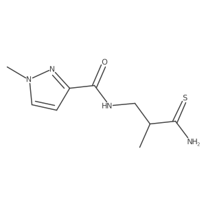 1H-Pyrazole-3-carboxamide, N-(3-amino-2-methyl-3-thioxopropyl)-1-methyl- Structure