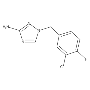 1-[(3-chloro-4-fluorophenyl)methyl]-1H-1,2,4-triazol-3-amine结构式
