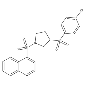 3-((4-Chlorophenyl)sulfonyl)-1-(naphthalen-1-ylsulfonyl)pyrrolidine结构式